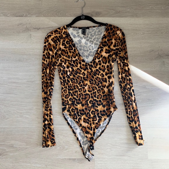 Forever 21 Tops - Forever 21 Leopard Bodysuit